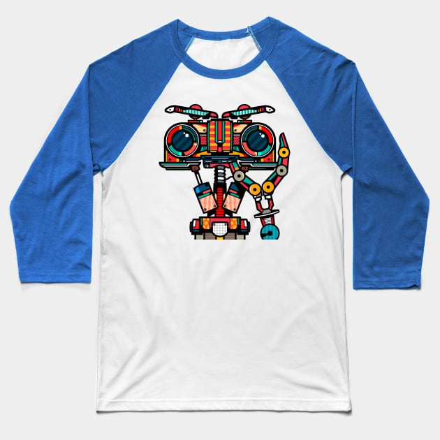 Johnny 5 Baseball T-Shirt by VanOrtonDesign